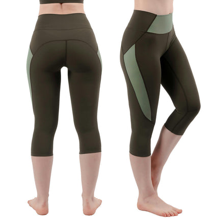 1 Pack High Waisted Capri Leggings for Women - Soft Slim Yoga Pants for Running Cycling Workout