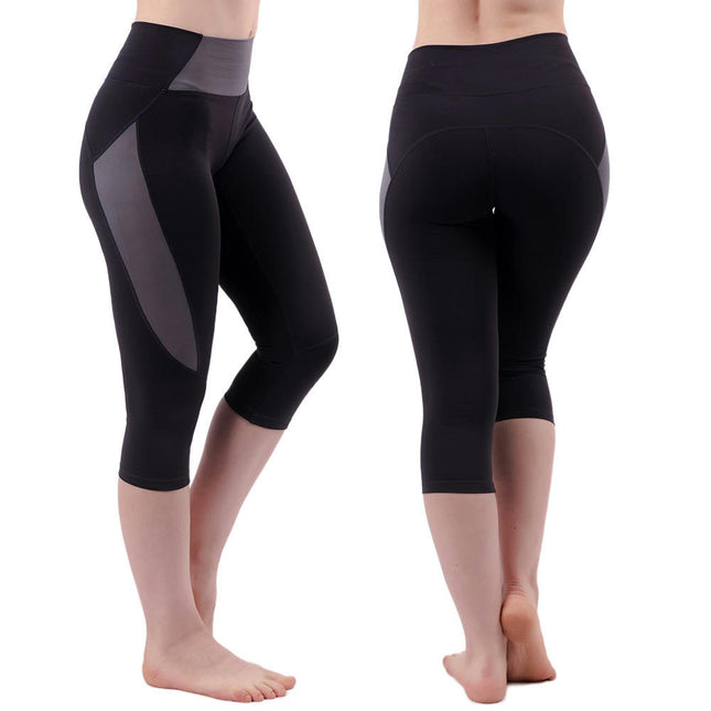 1 Pack High Waisted Capri Leggings for Women - Soft Slim Yoga Pants for Running Cycling Workout