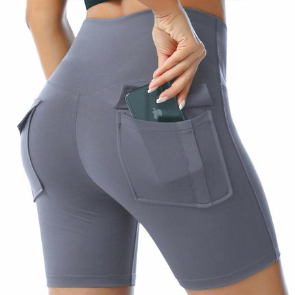 Workout Shorts Womens Aesthetic Yoga Shorts Back Pocket Athletic Shorts for Women