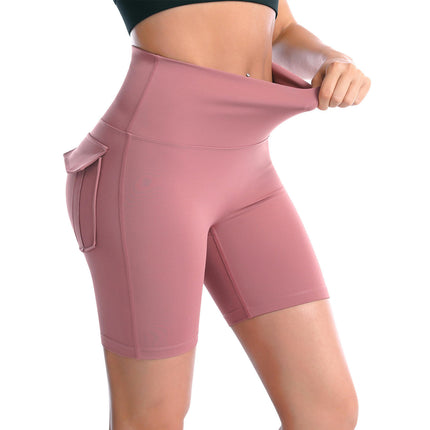 Workout Shorts Womens Aesthetic Yoga Shorts Back Pocket Athletic Shorts for Women