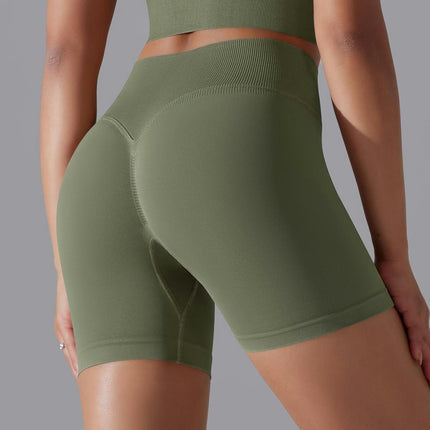 High Waisted Shorts for Women Seamless Scrunch Butt Yoga Short -  Gym Booty Shorts