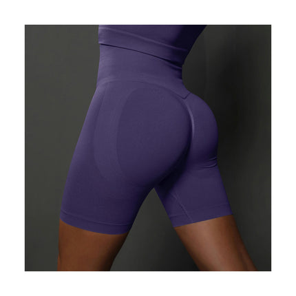 Women Workout Scrunch Shorts Seamless High Waisted Contour Gym Yoga Biker Shorts