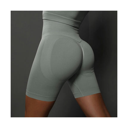 Women Workout Scrunch Shorts Seamless High Waisted Contour Gym Yoga Biker Shorts