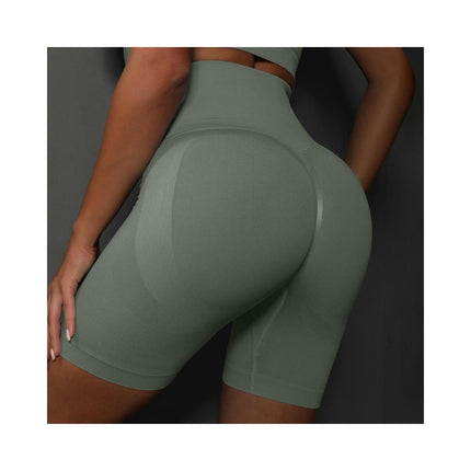 Women Workout Scrunch Shorts Seamless High Waisted Contour Gym Yoga Biker Shorts