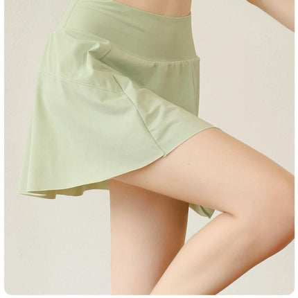 Women's 2-in-1 Skort High Waisted Tummy Control Pleated Golf Skorts  with Shorts Pockets