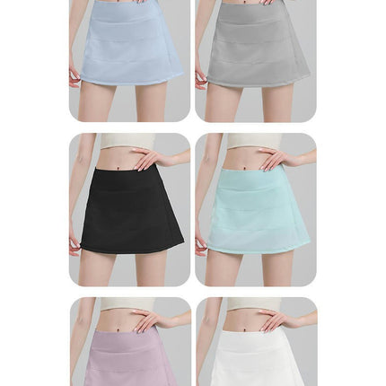 Women's Pleated Tennis Skorts Golf Skirt High Waisted Athletic Running Casual Shorts with Pockets