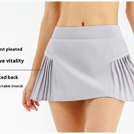 Women's High Waisted Pleated Tennis Skirts with Pockets Tummy Control Casual Liner Skorts A Line Skirts