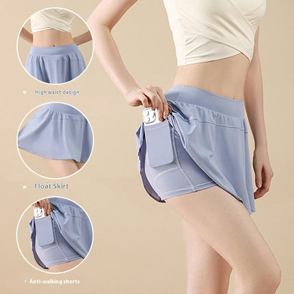 Women's Tennis Skirt - Quick Dry Running Sports Skirt with Pocket Flowing Skirt