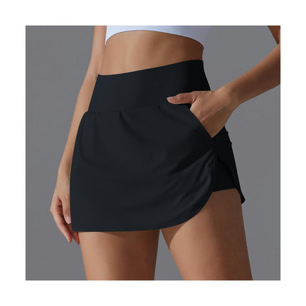 Women 2 in 1 Tennis Skirt with Leggings and Pockets  Athletic Running Skorts