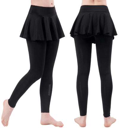 Women's High Waist Running Skort with Leggings Pockets Active Sport Golf Tennis Skirt