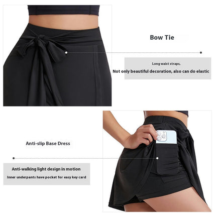 Women's Athletic Tennis Skirt Running Sports 2 in 1 Double Layer Quick Dry Comfort Short Skirt