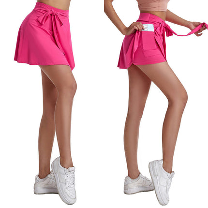 Women's Athletic Tennis Skirt Running Sports 2 in 1 Double Layer Quick Dry Comfort Short Skirt