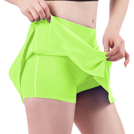 Womens Tennis Skirt with Shorts Underneath Pleated Tennis Skirts for Women Golf Athletic Skorts