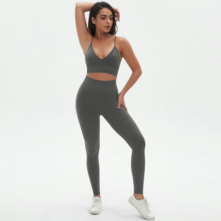 Women's Yoga Outfits 2 piece Set Workout Tracksuits Sports Bra High Waist Legging  Set