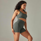 9226 bras+shorts set-deep gray