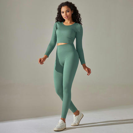 Yoga Wear Suit Women's 2 Piece High Waist Tight Hip Lift Sports Fitness Suit