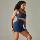 9226 bras+shorts set-Deep Blue