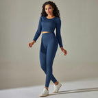 9226 long-sleeved+trousers set-Deep Blue