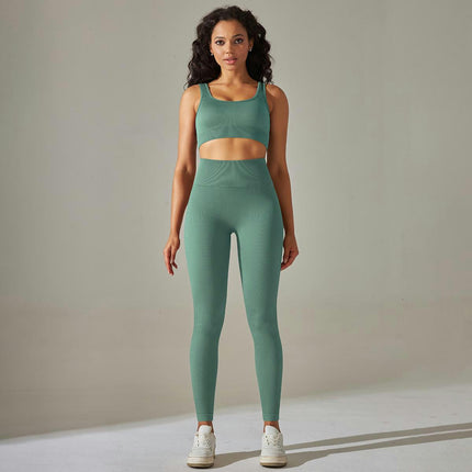 Yoga Wear Suit Women's 2 Piece High Waist Tight Hip Lift Sports Fitness Suit