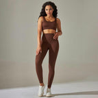 9226 bras+trousers set-deep coffee