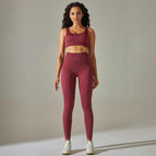 9226 bras+trousers set-wine red