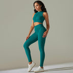 9310 vest+trousers set-dark green