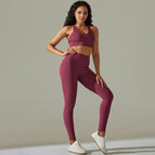 9310 bras+trousers set-wine red