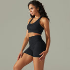 9310 bras+shorts set-pure black