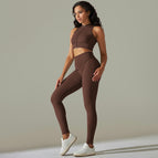 9310 vest+trousers set-brown