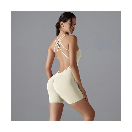 Scrunch Butt Form Fitting Romper Shorts Bodysuits For Women Body Shaper Workout Sexy Backless Jumpsuits