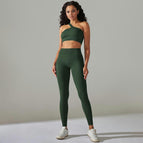 6612 Shoulder Drain+Pants Set-Ink Green