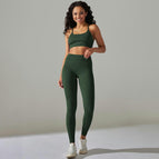 6612 suspender bras+trousers set-dark green