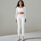 6612 long-sleeved+trousers set-milk white