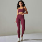 6612 suspended bras+trousers set-wine red