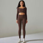 6612 long-sleeved+trousers set-coffee