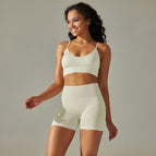 6606 suspender bras+shorts set-milk white