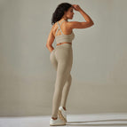 6606 cross-bras+trousers suits-Khaki