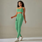 6606 suspender bras+trousers set-light green