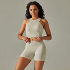 6606 vest+shorts set-light gray