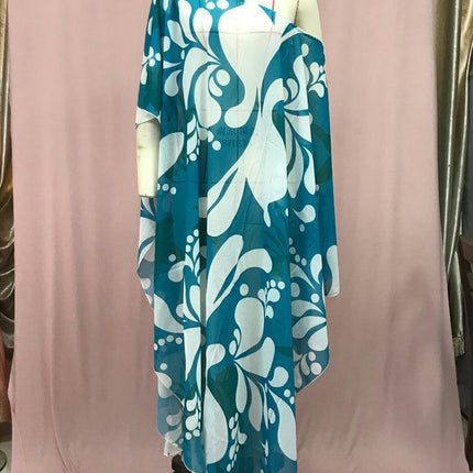 Women Summer One Shoulder Print Kaftan Dresses Bathing Split Beach Cover Up