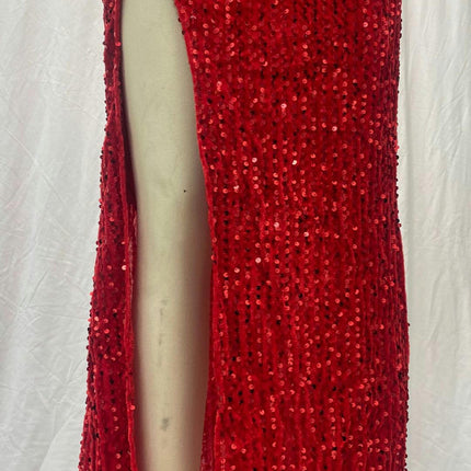 Long Sleeve Sequin Prom Dresses Sparkly Deep V Neck Tight Slit Long Formal Evening Party Dress