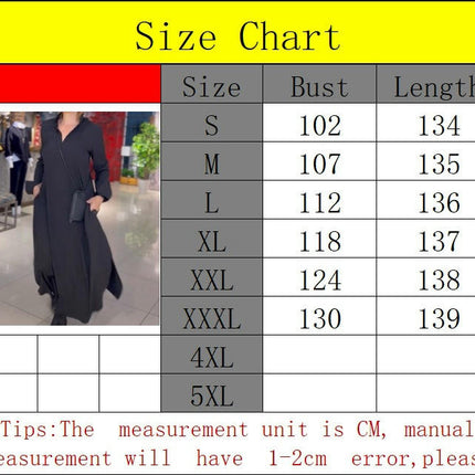 Womens Maxi Dresses Long Sleeve V Neck Casual Split Loose Long Dress with Pockets