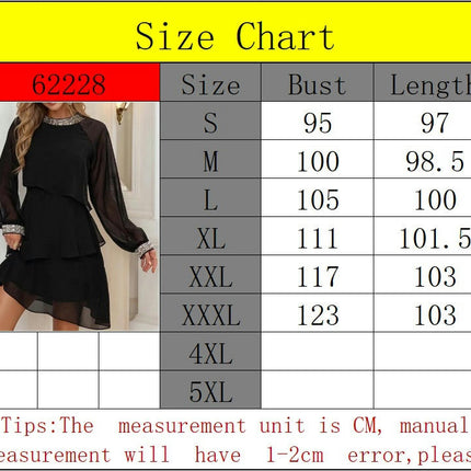 Mini Dress for Women Long Sleeve Crew Neck Layered Ruffle Boho Casual Flowy Dresses