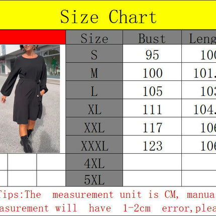 Women Casual Long Sleeve Crew Neck Dress Tie Waist A Line Flowy Midi Dresses