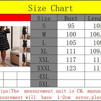 Women Casual Mini Dress V Neck Long Sleeve Print A Line Flowy Short Dresses