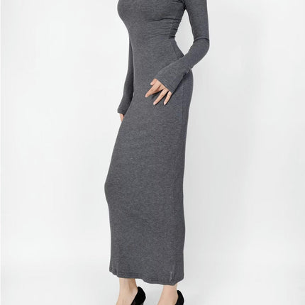 Women's Long Sleeve Bodycon Maxi Dress Casual Crew Neck Elegant Long Dresses