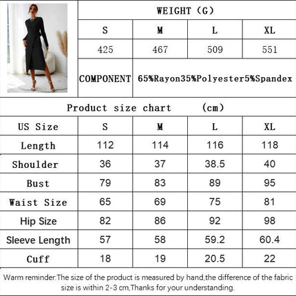 Women's Casual Crewneck Tie Waist Fall Bodycon Dress Long Sleeve Split Slim Fit Midi Dress