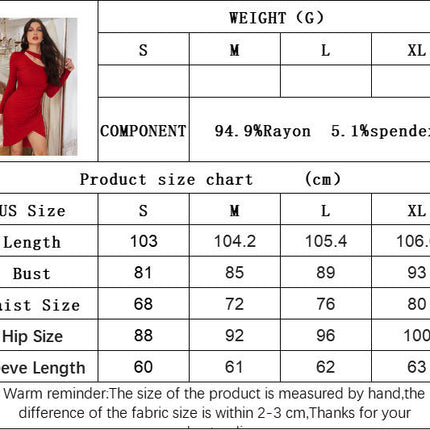 Women's Sexy Long Sleeve Cut Out Crew Neck Bodycon Ruched Mini Dress