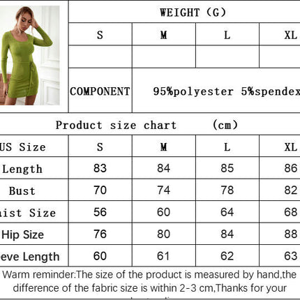 Women's Long Sleeve Dress Scoop Neck Backless Bodycon Party Club Mini Dresses