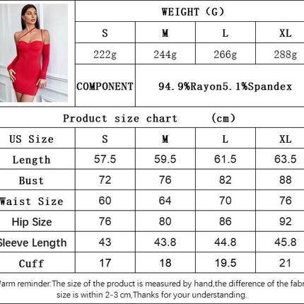 Women's Sexy Long Sleeve Off Shoulder Spaghetti Strap Bodycon Mini Dress